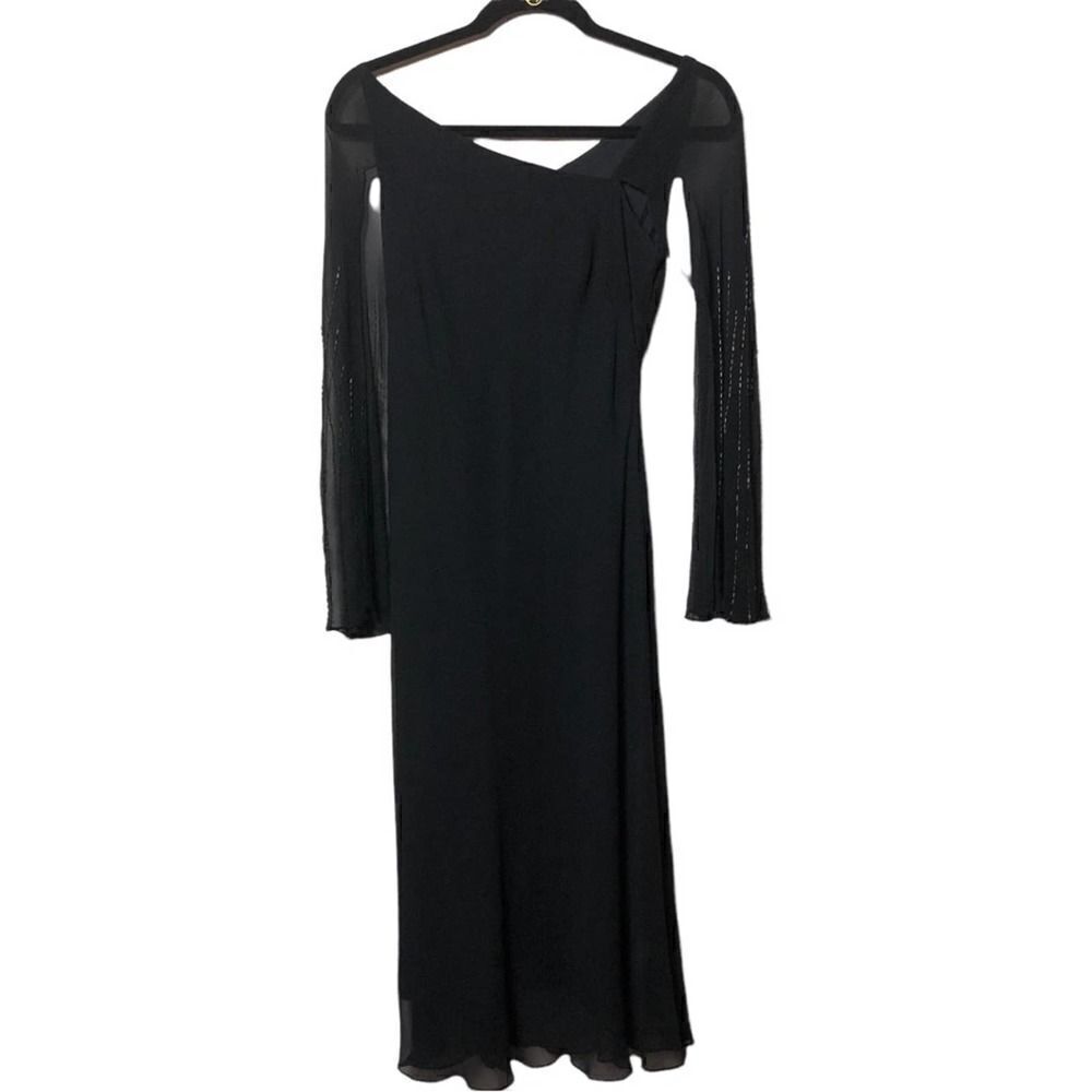 Maggy London Black Silk Dress - Picture 3 of 10